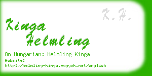 kinga helmling business card